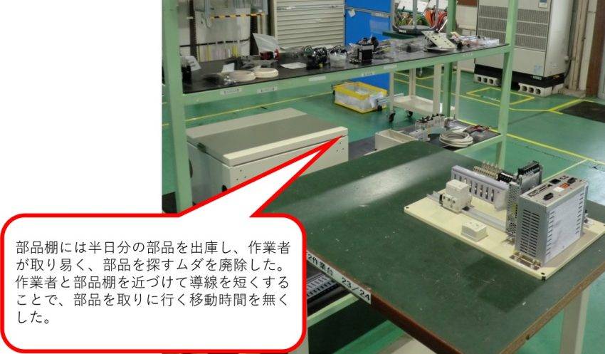 組立 部品棚配置改善